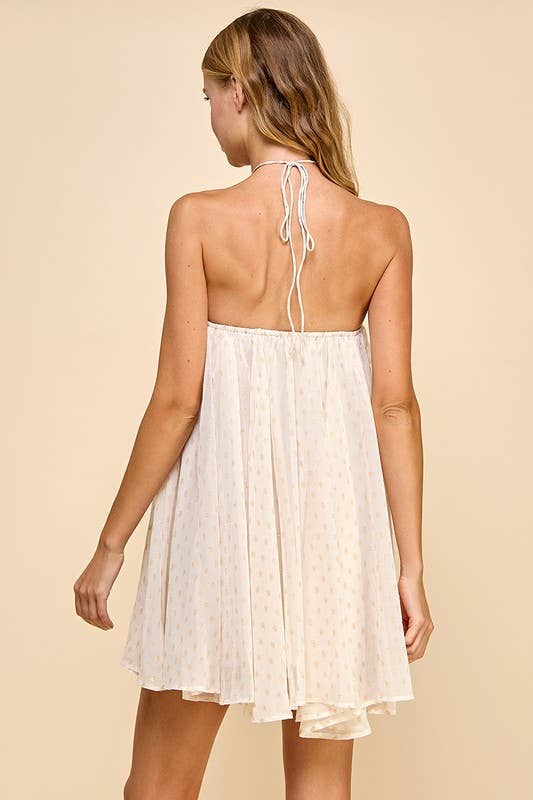 Flowy Halter Mini Dress