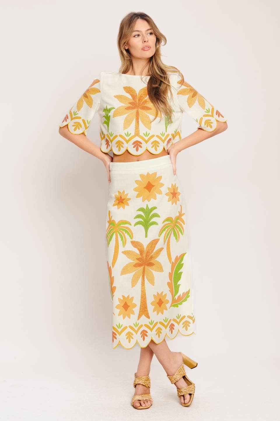 Tropic Straight Midi skirt