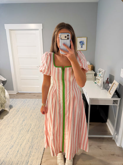 Valerie Midi Dress -Pink
