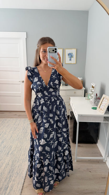 Saltwater Shell Maxi Dress