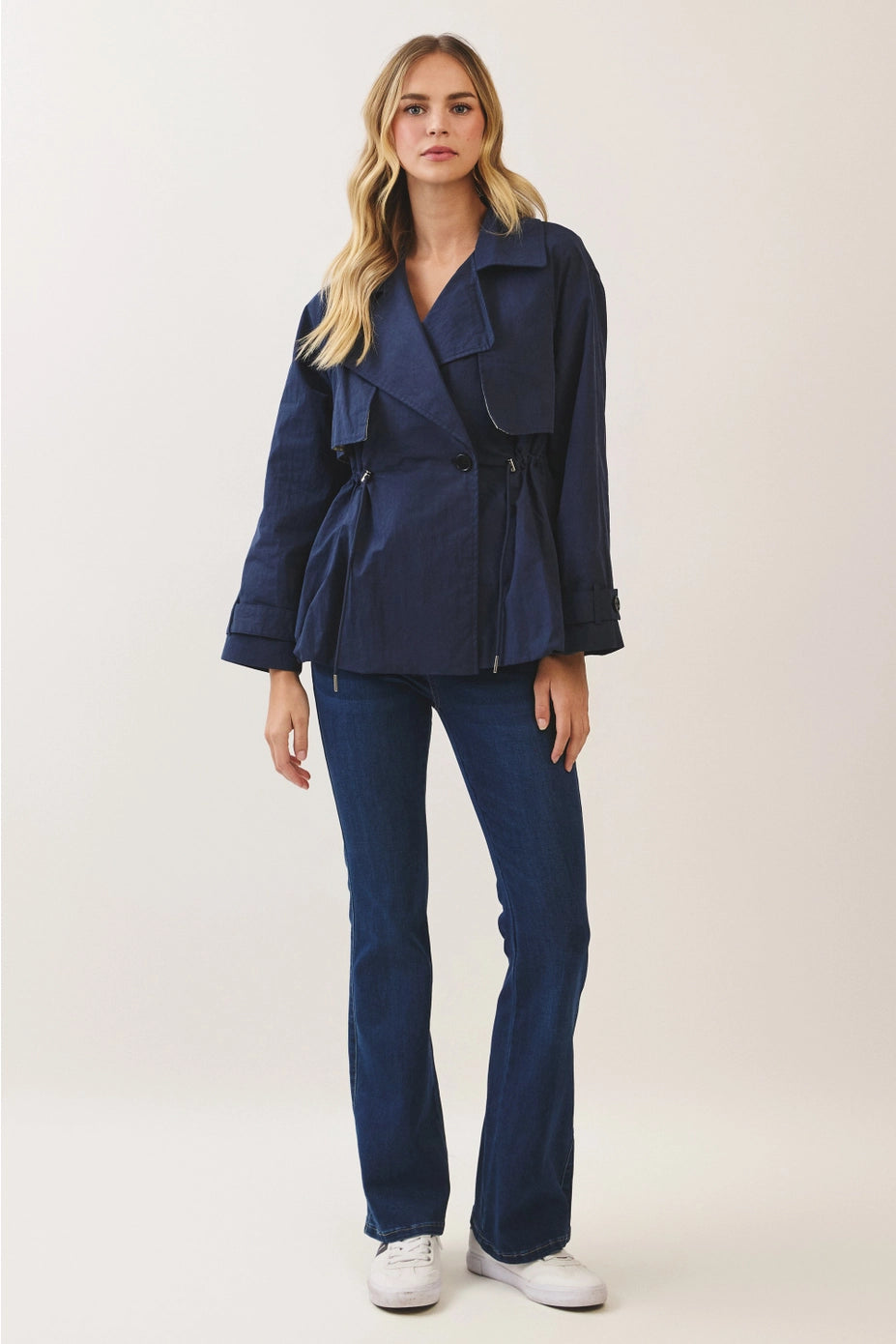 Oliver Trench Coat- Navy