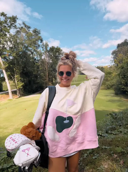 Golfing On The Green Mockneck Sweatshirt