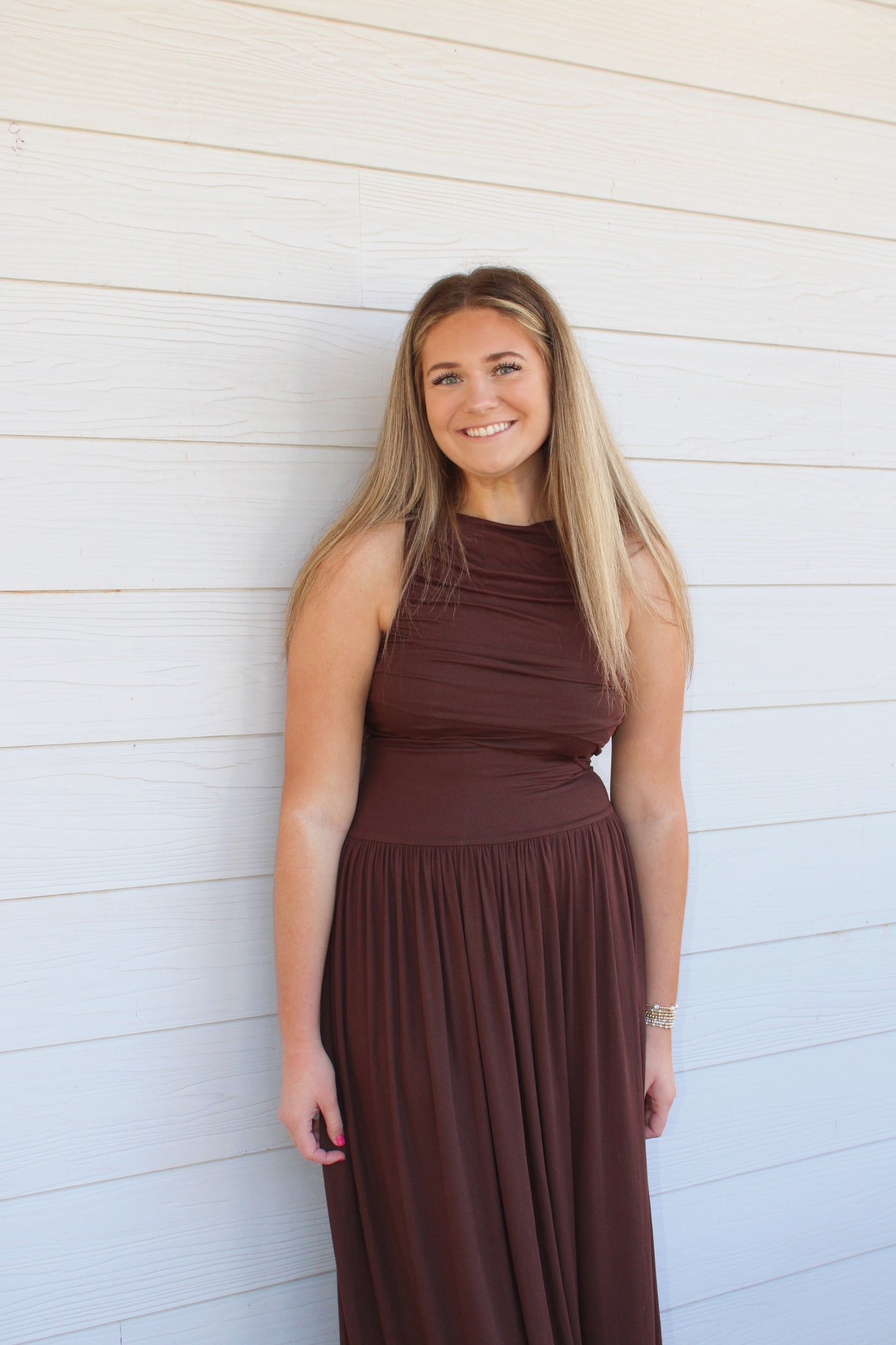 Riley Maxi Dress -Brown