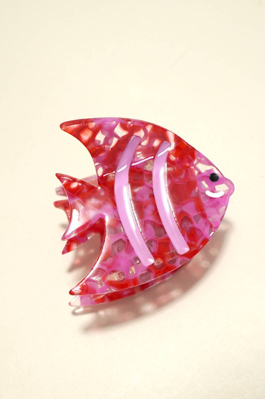 Pink Fish Claw Clip