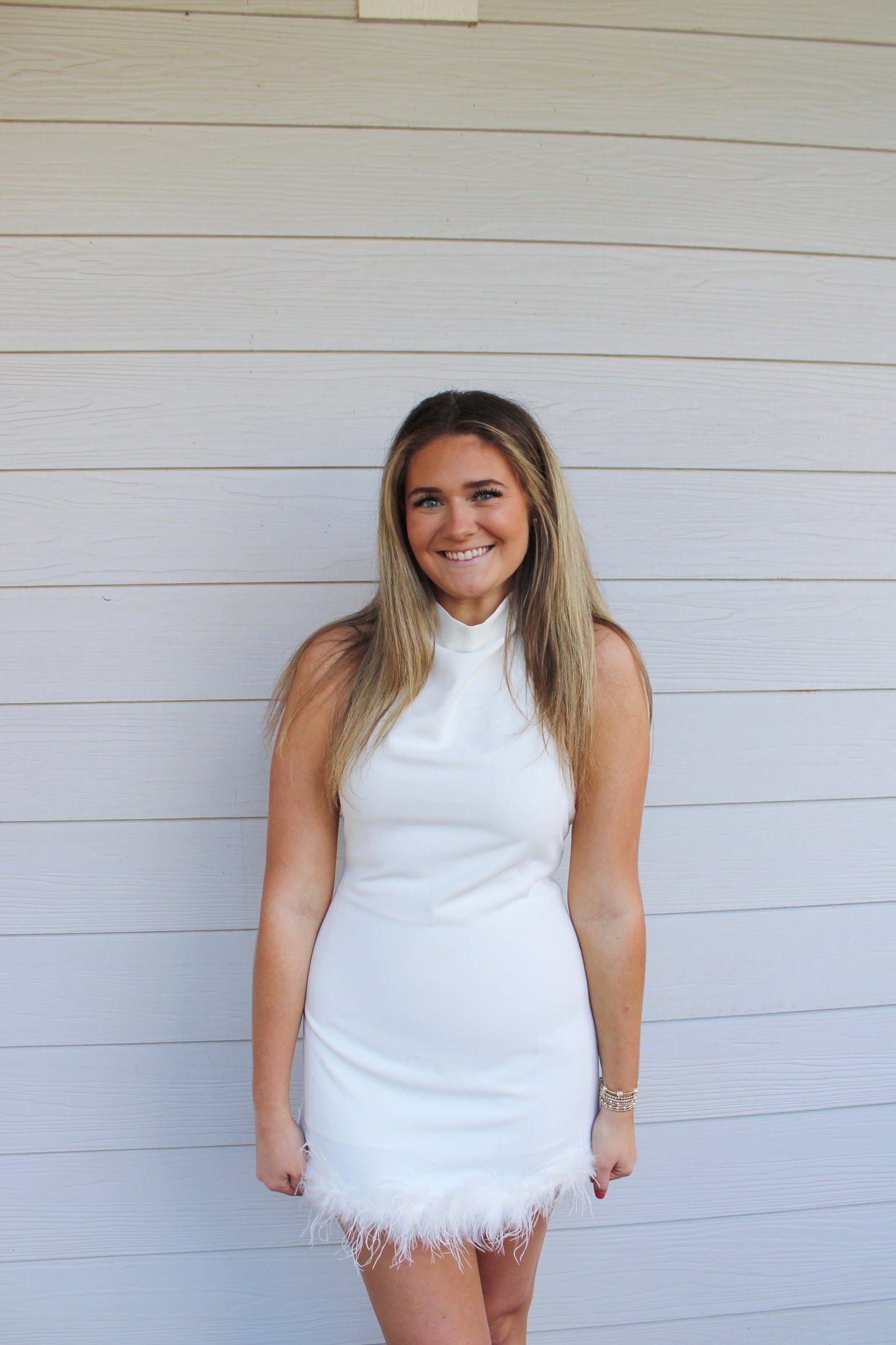 Elevated Open Back Mini -White