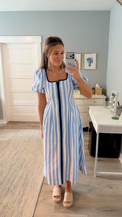 Valerie Midi Dress -Blue