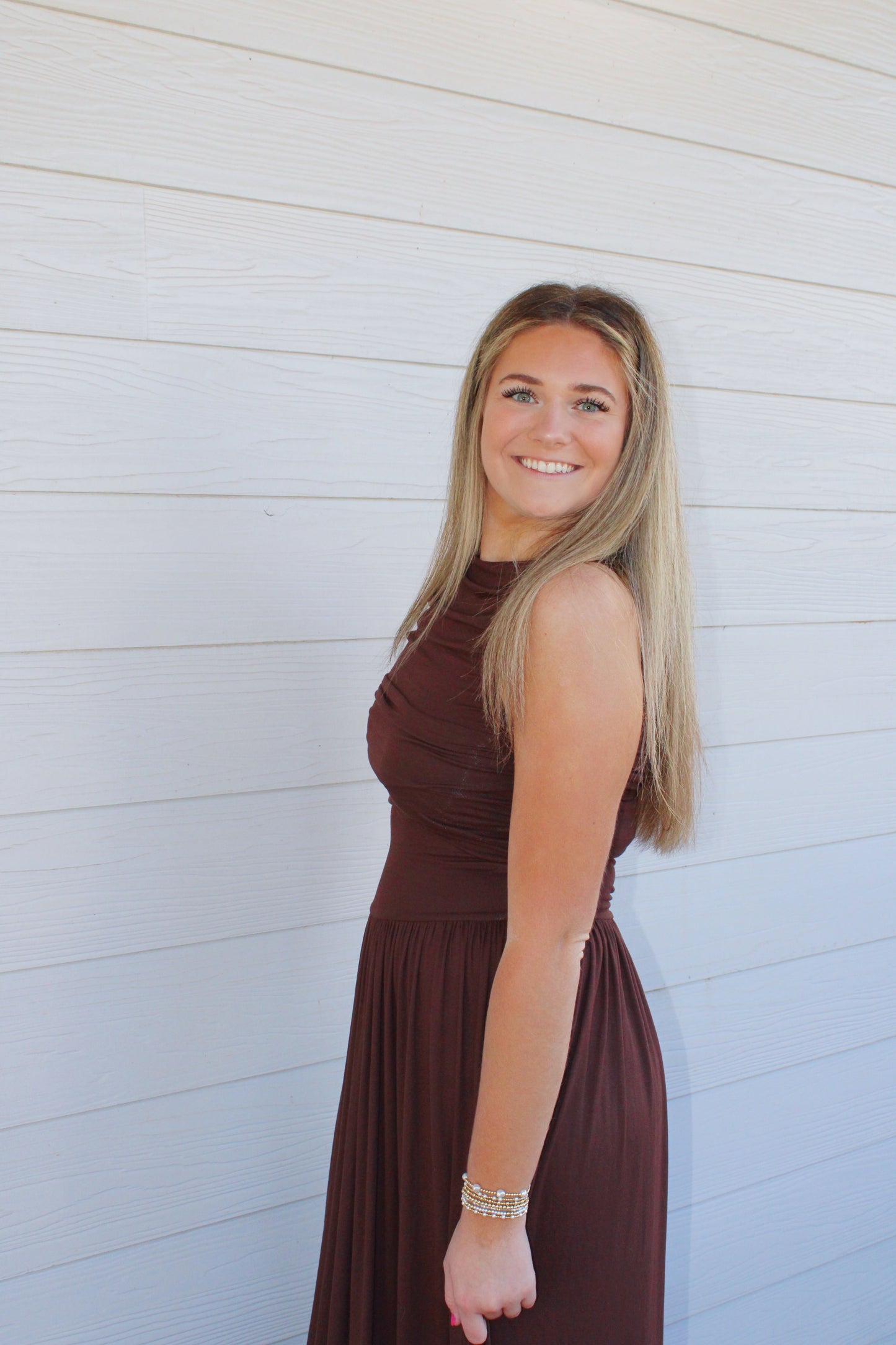 Riley Maxi Dress -Brown