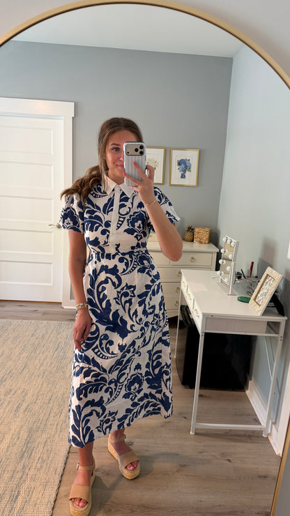 Blue Skies Midi Dress