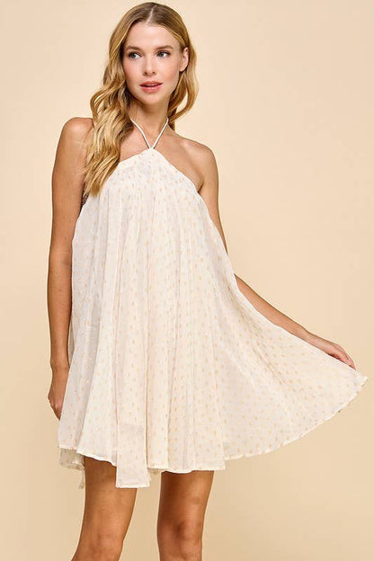 Flowy Halter Mini Dress