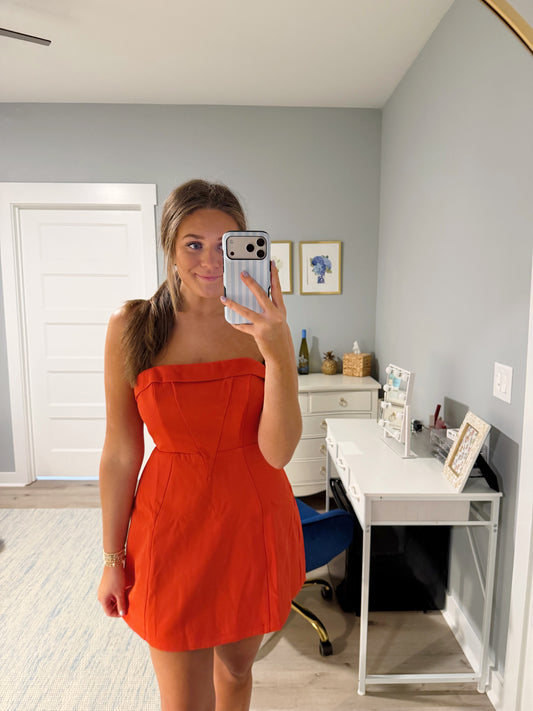 Juliet Mini Dress -Red