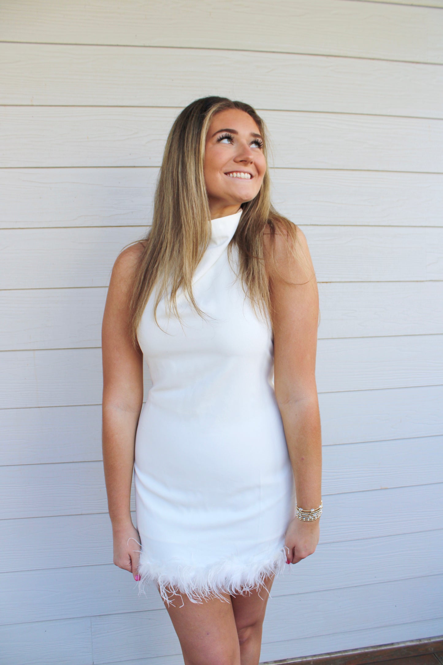 Elevated Open Back Mini -White