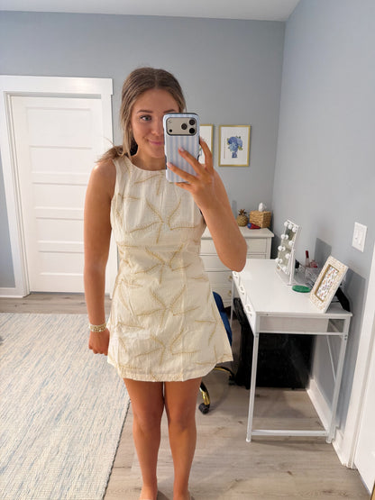 Starfish Embroidered Mini Dress
