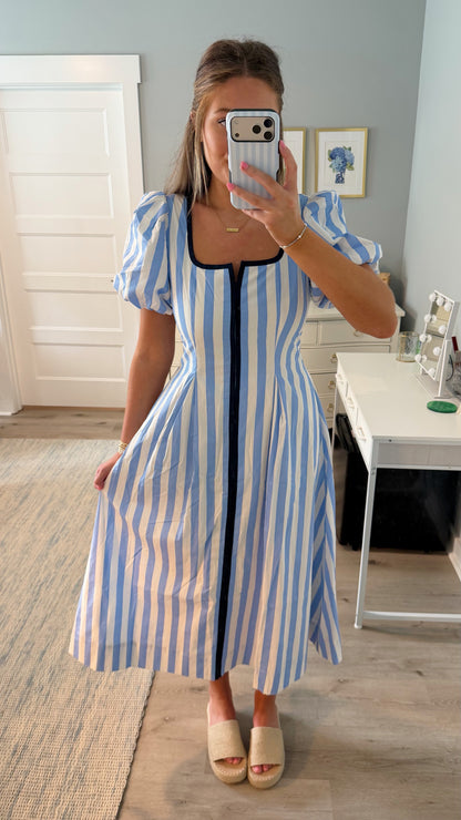 Valerie Midi Dress -Blue