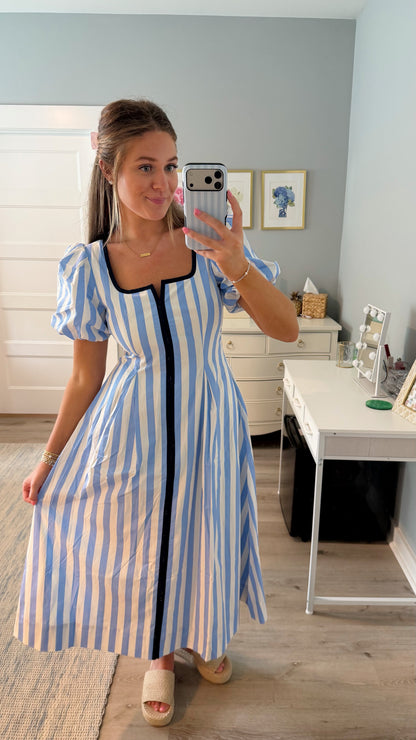Valerie Midi Dress -Blue