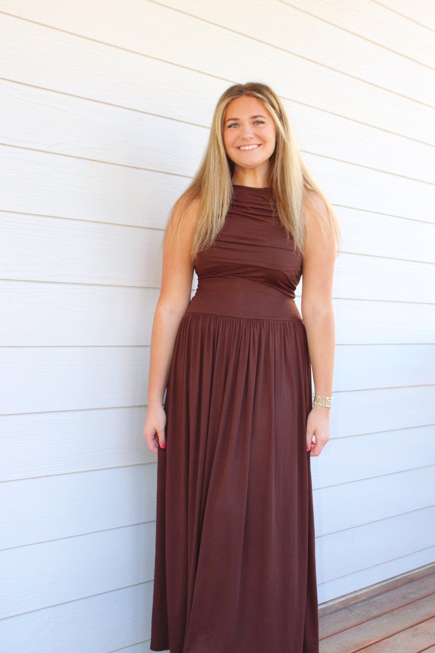 Riley Maxi Dress -Brown