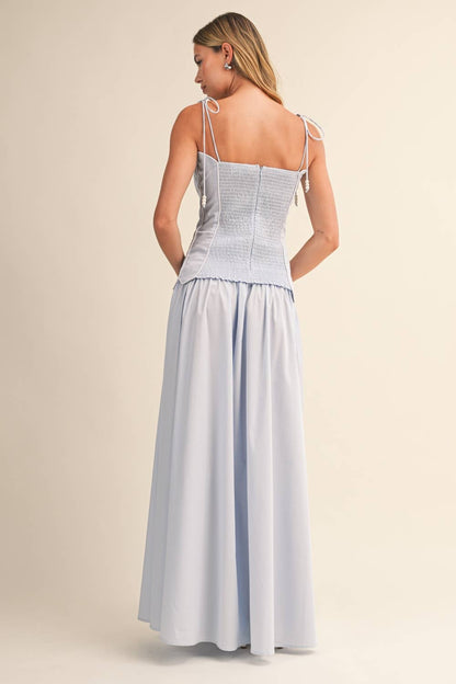 Baby Blue Scalloped Top