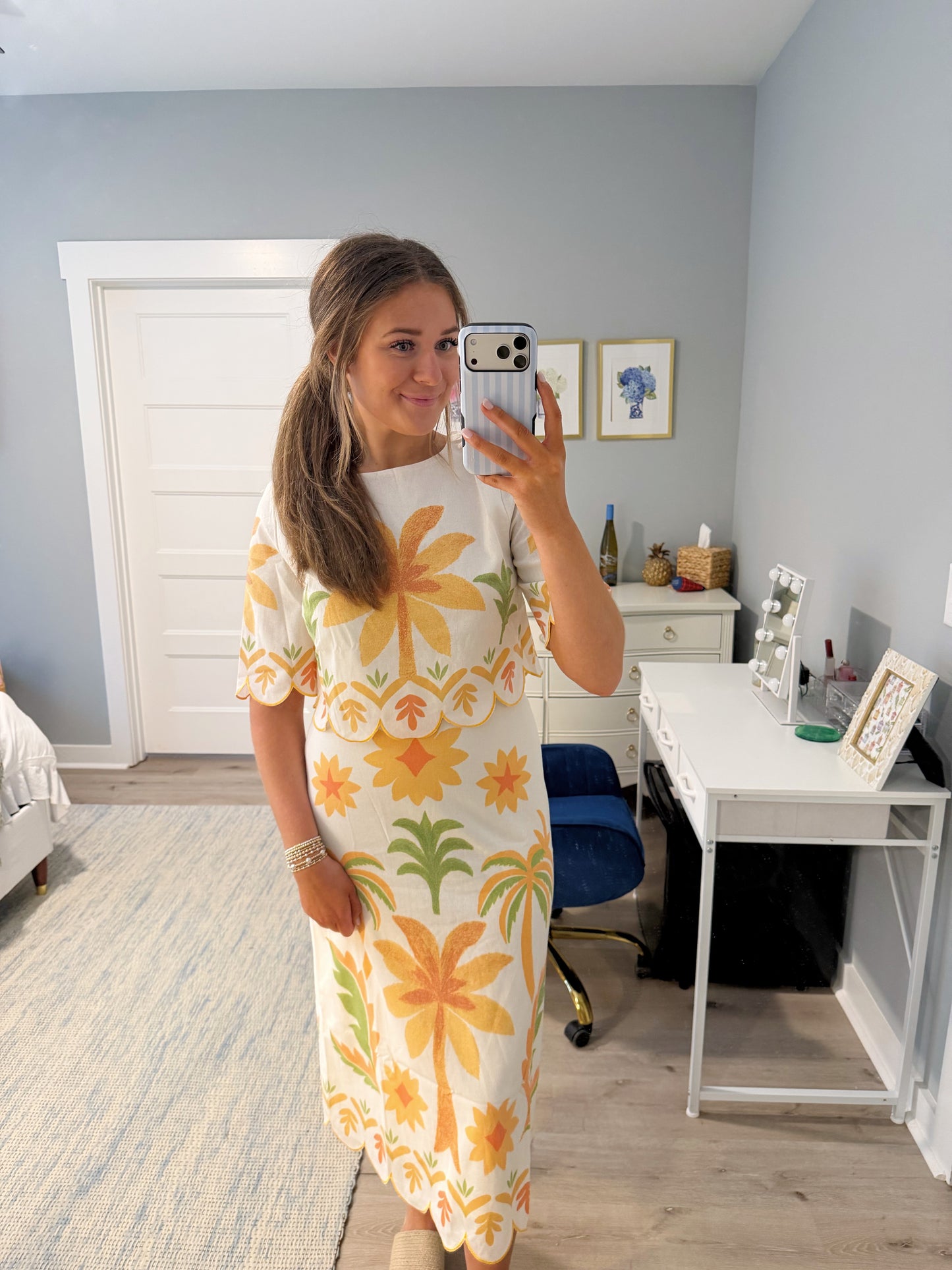 Tropic Straight Midi skirt