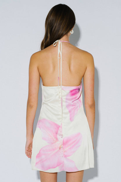 Floral Halter Mini Dress