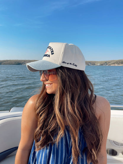 United States of America - Denim Blue Trucker Hat