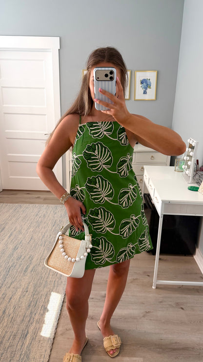 Matcha Palm Mini Dress