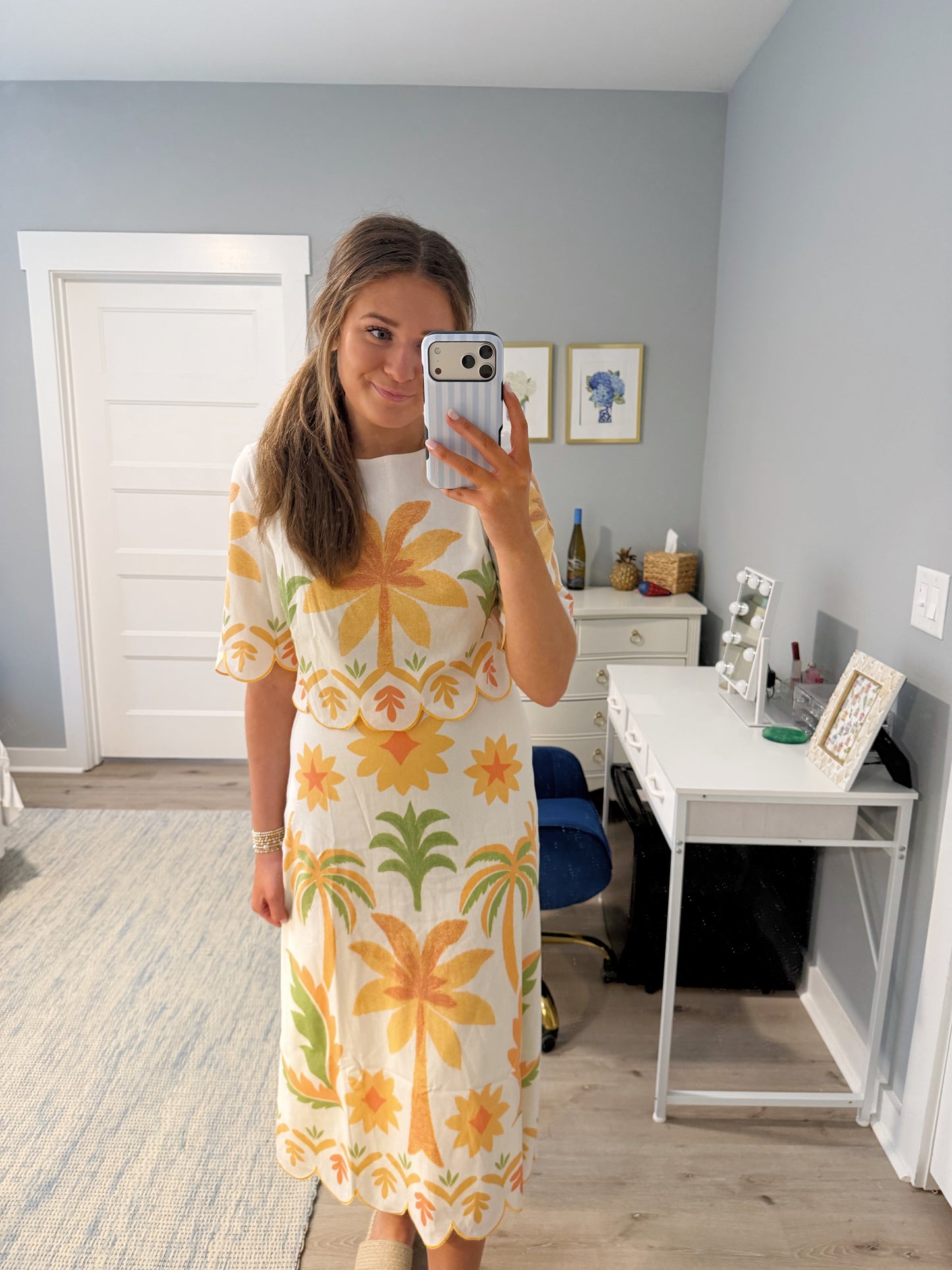 Tropic Straight Midi skirt