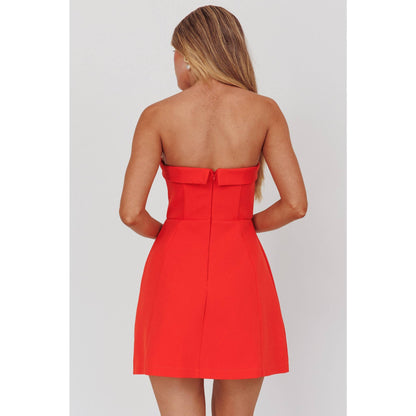 Juliet Mini Dress -Red