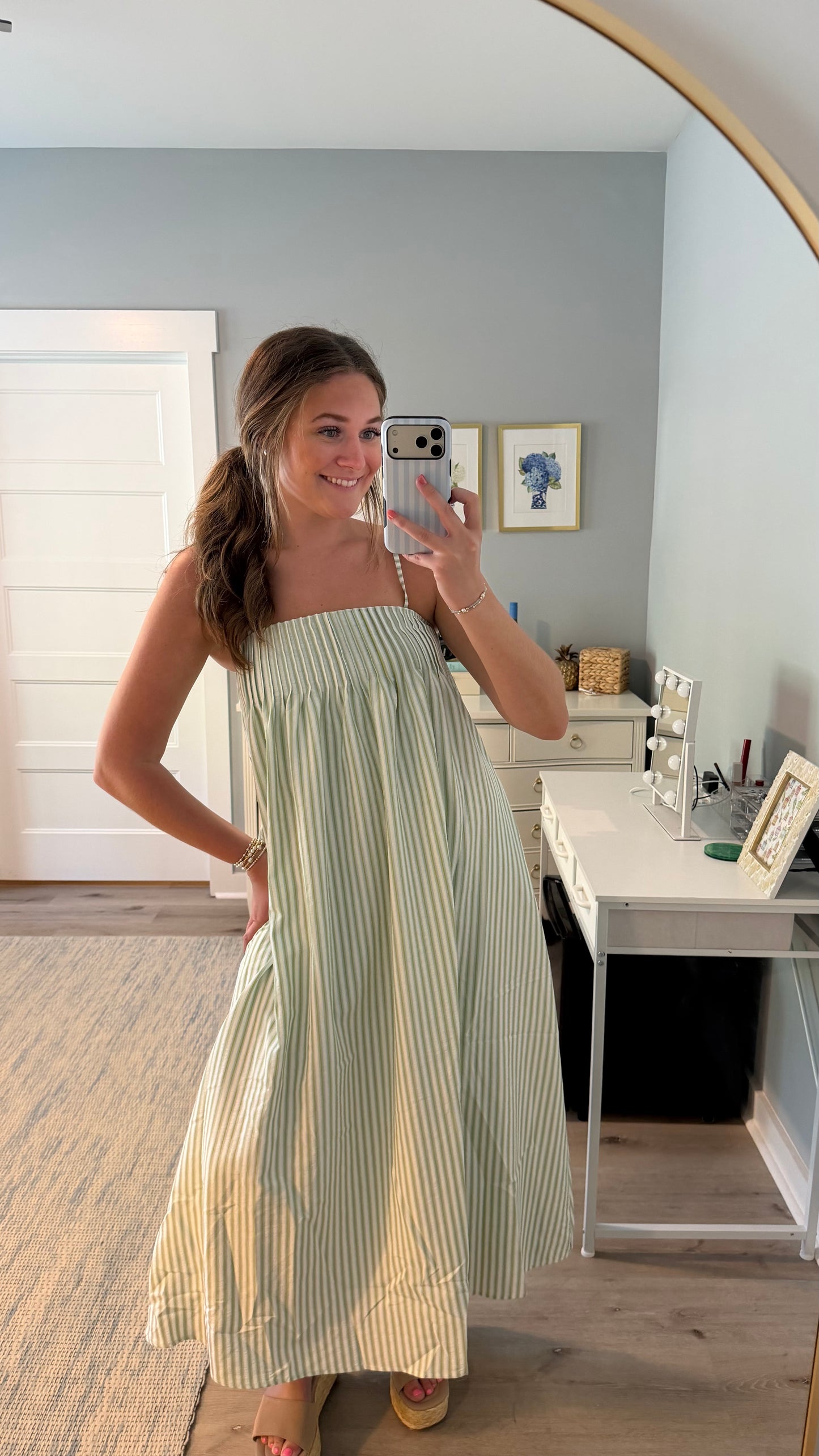 Green Stripe Maxi