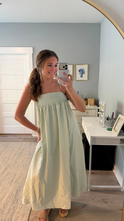 Green Stripe Maxi