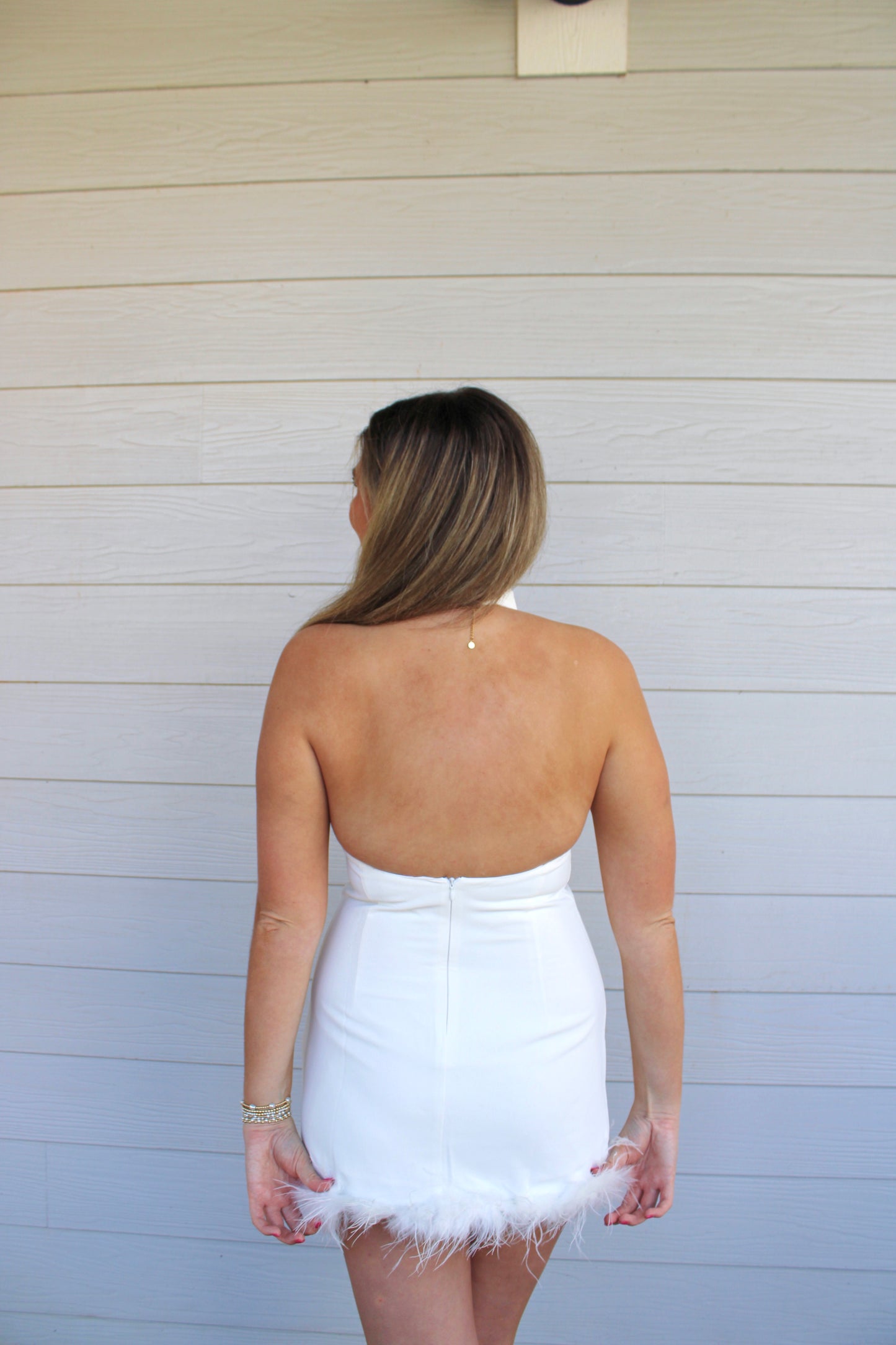 Elevated Open Back Mini -White