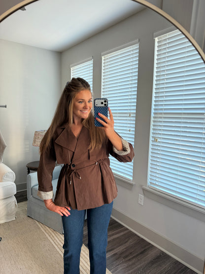 Oliver Trench Coat- Brown