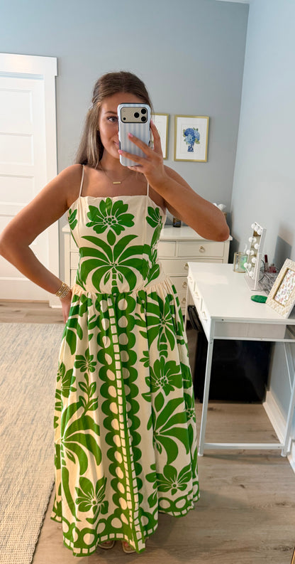 Vacay Maxi Dress -Green