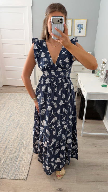 Saltwater Shell Maxi Dress