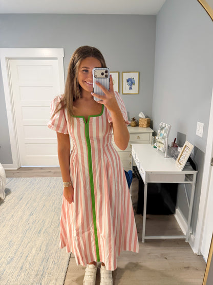 Valerie Midi Dress -Pink