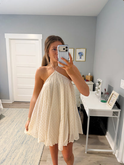 Flowy Halter Mini Dress