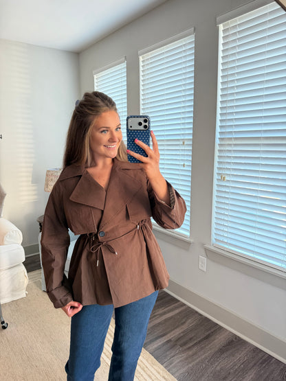 Oliver Trench Coat- Brown