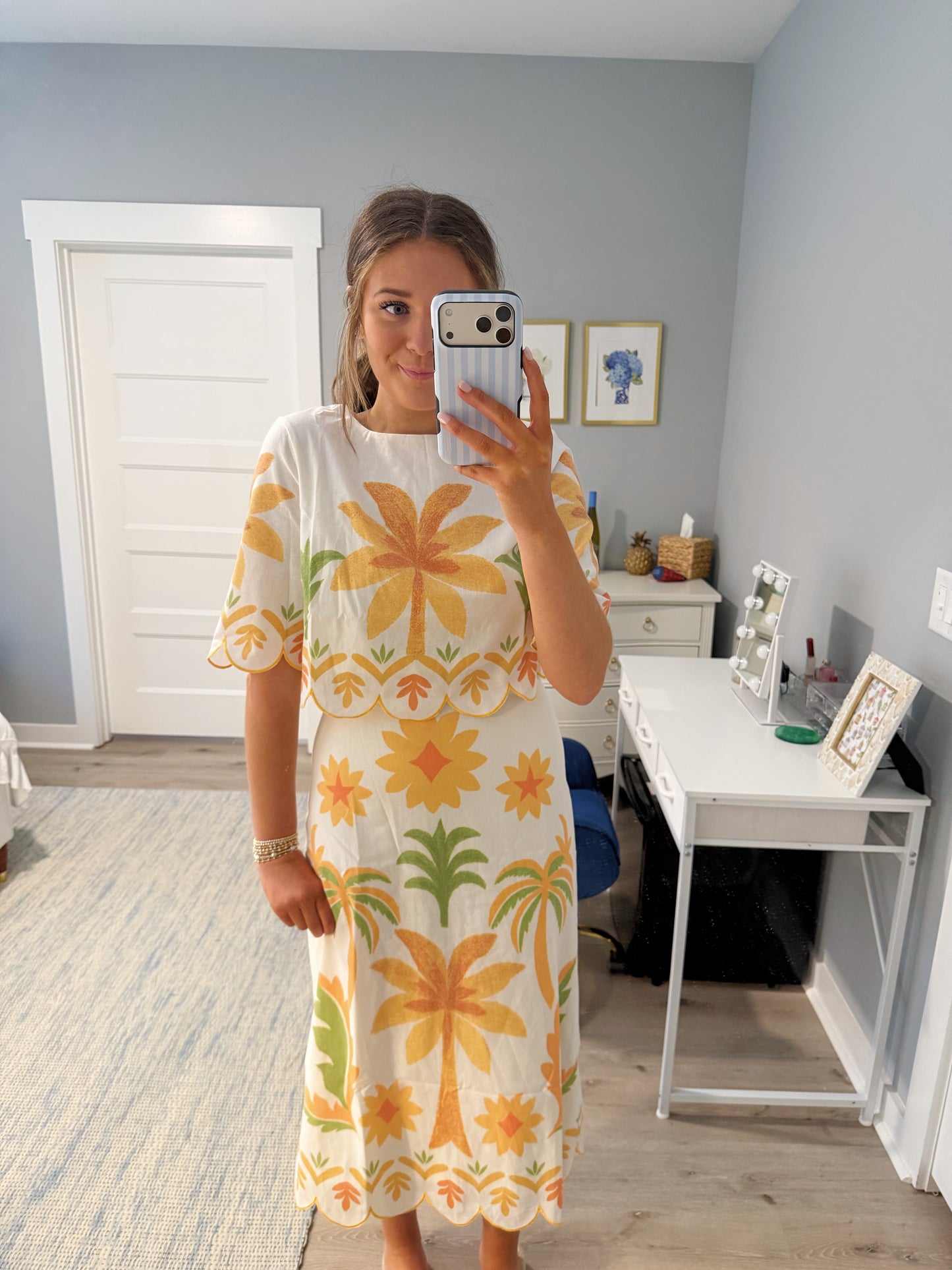 Tropic Straight Midi skirt