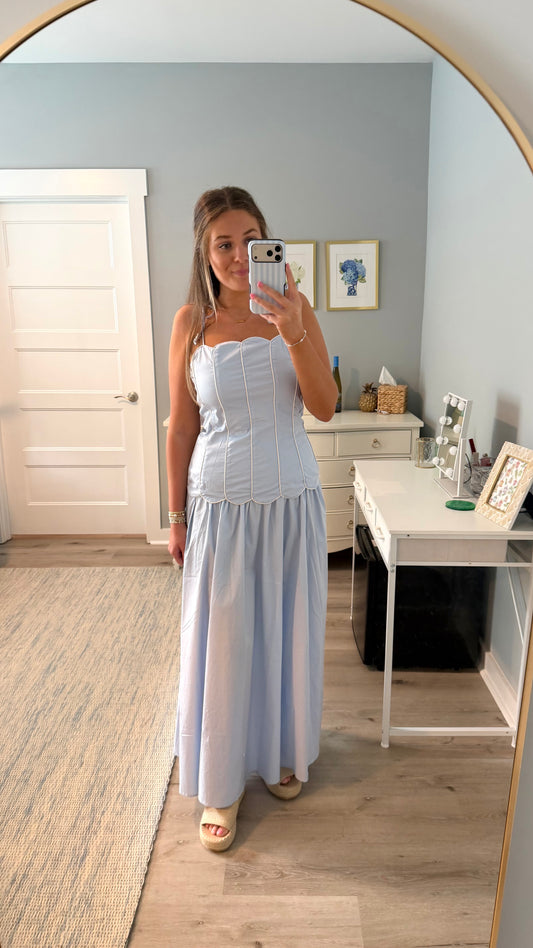 Baby Blue Maxi Skirt