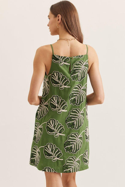 Matcha Palm Mini Dress