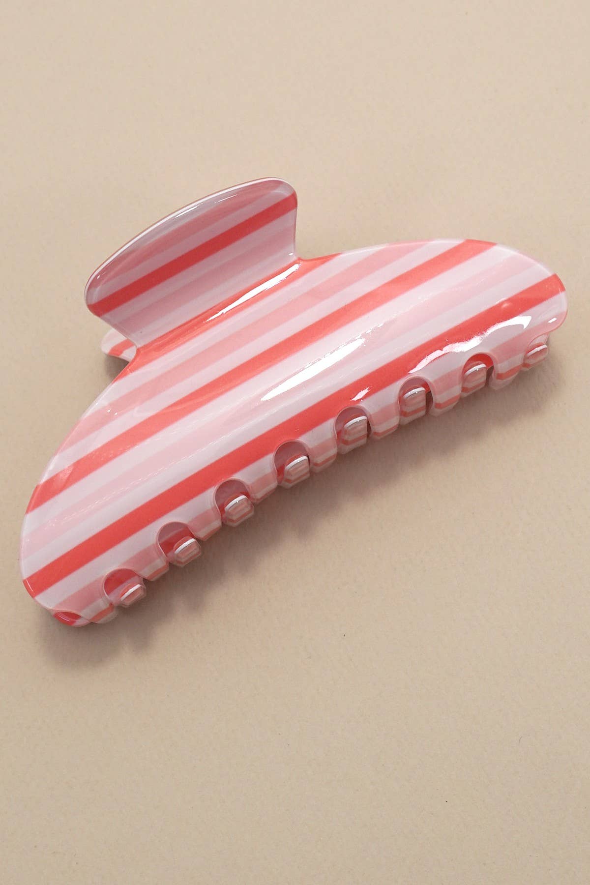 Jumbo Claw Clip - Red Stripe