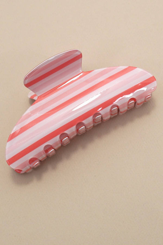 Jumbo Claw Clip - Red Stripe