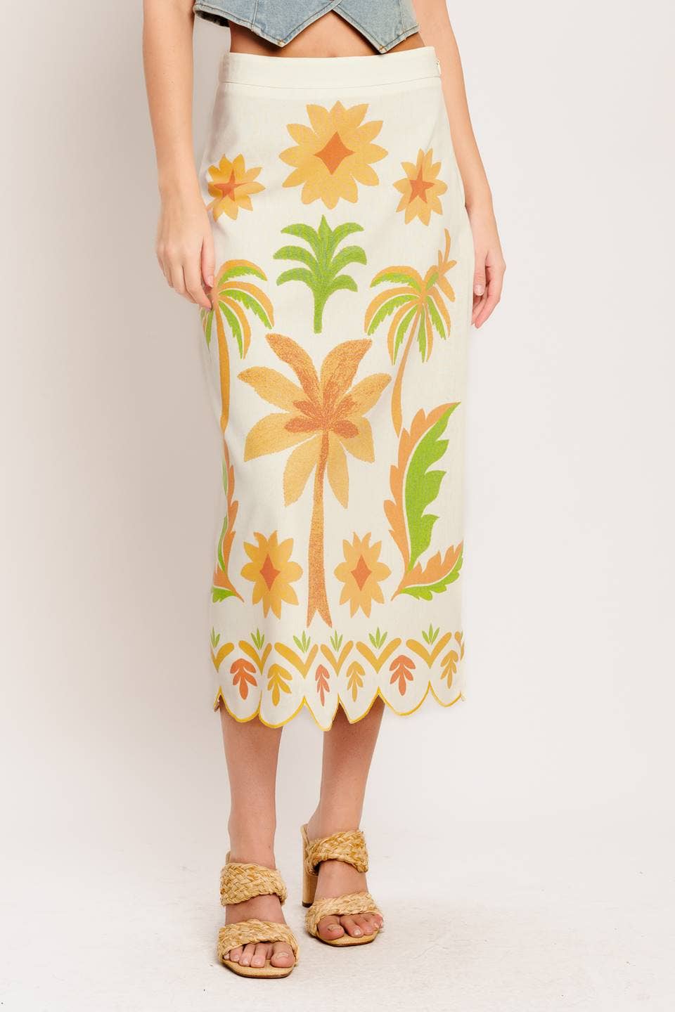 Tropic Straight Midi skirt
