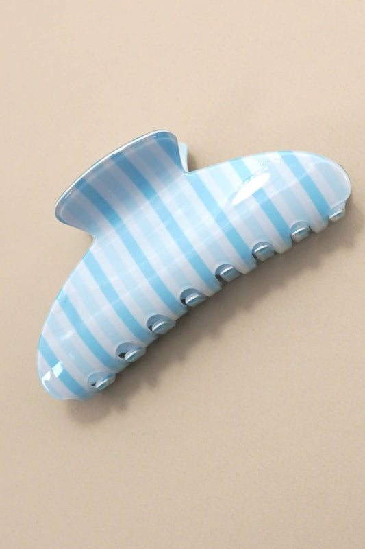 Jumbo Claw Clip - Blue Stripe