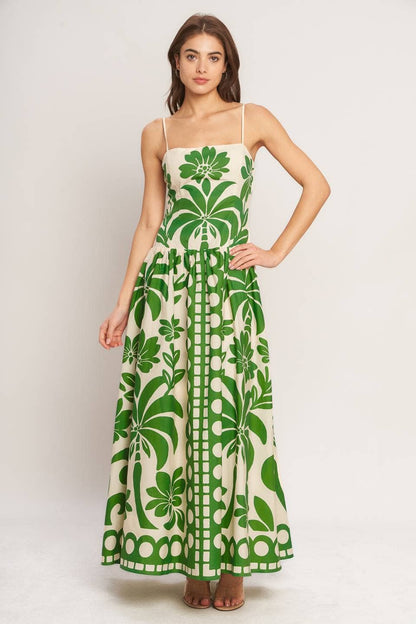 Vacay Maxi Dress -Green
