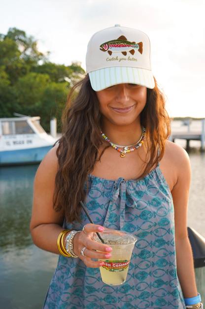 Catch You Later - Green Stripe Hat