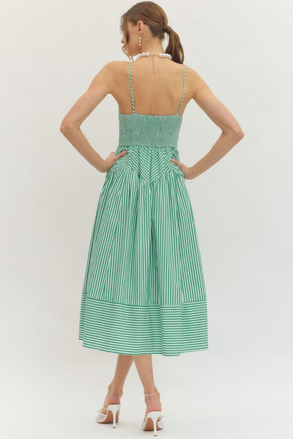 Clover Stripe Midi Dress
