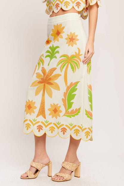 Tropic Straight Midi skirt