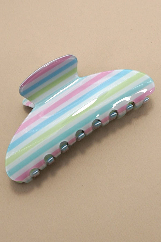 Jumbo Claw Clip - Multi Stripe